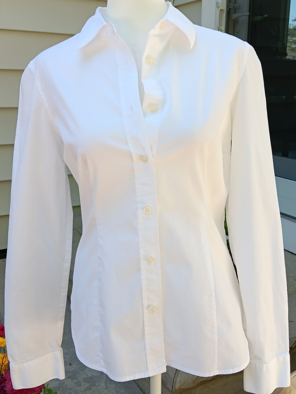 Moda International White Women's Button-Up Blouse